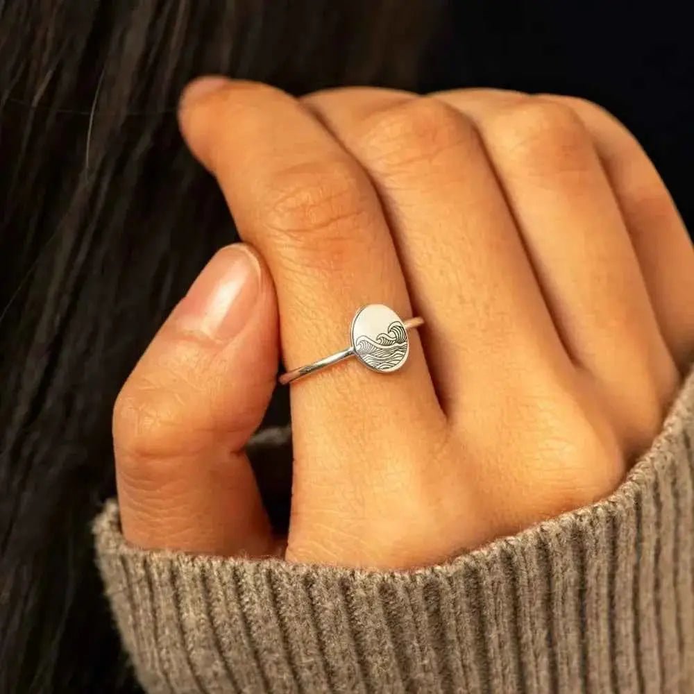 925 Sterling Silver Signet Ring - SmileBen
