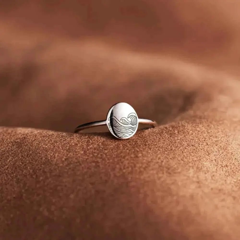 925 Sterling Silver Signet Ring - SmileBen