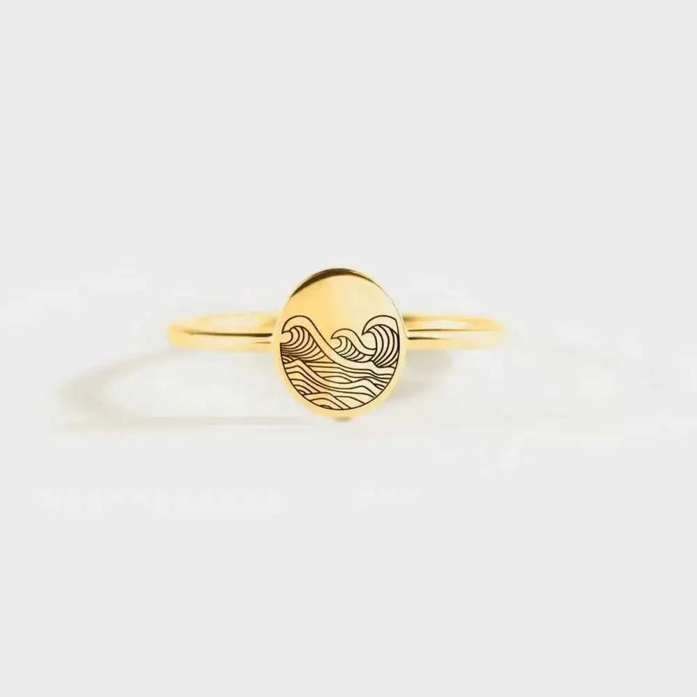 925 Sterling Silver Signet Ring - SmileBen