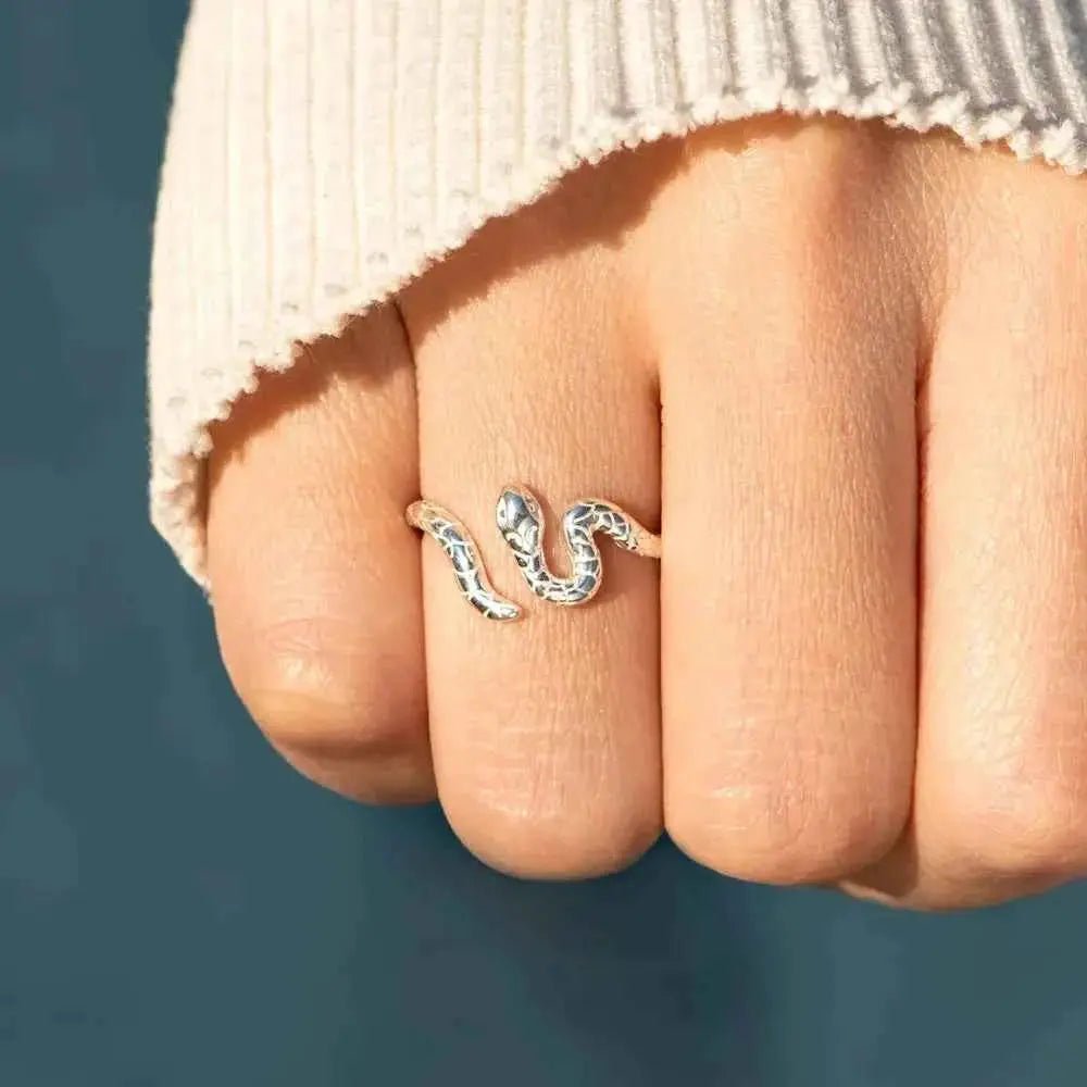 925 Sterling Silver Snake Ring - SmileBen