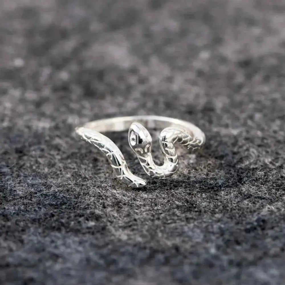 925 Sterling Silver Snake Ring - SmileBen