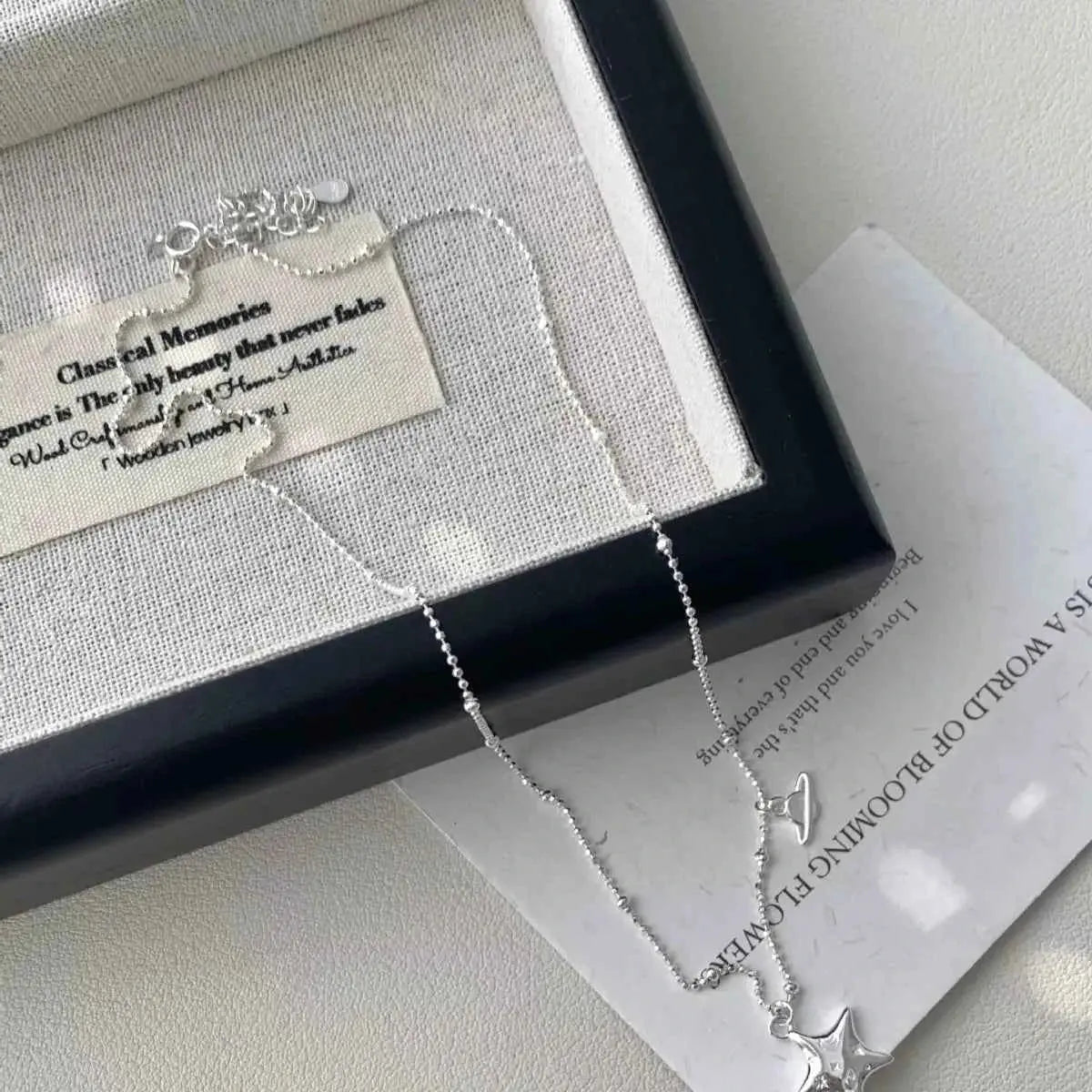 925 Sterling Silver Star Necklace - SmileBen