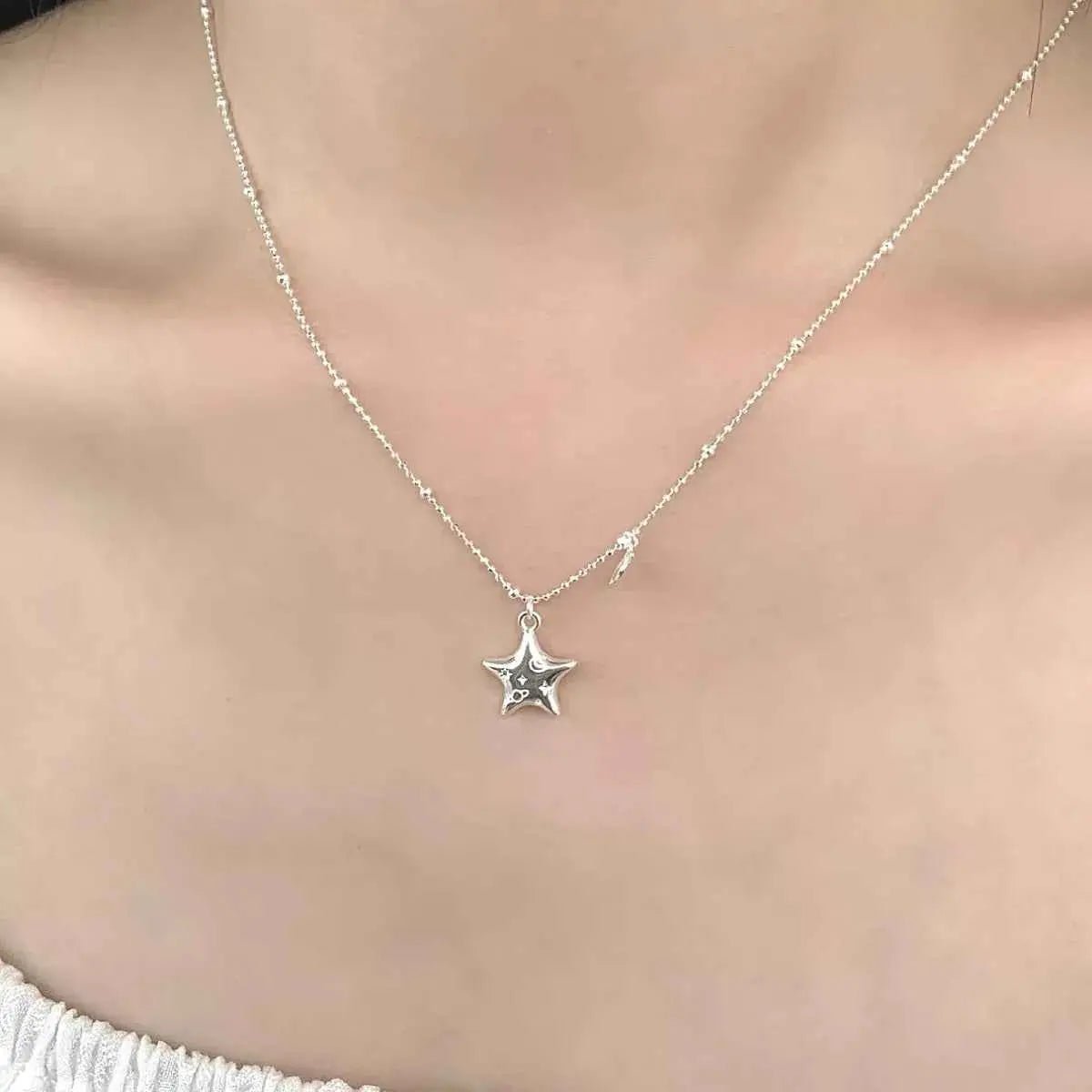 925 Sterling Silver Star Necklace - SmileBen