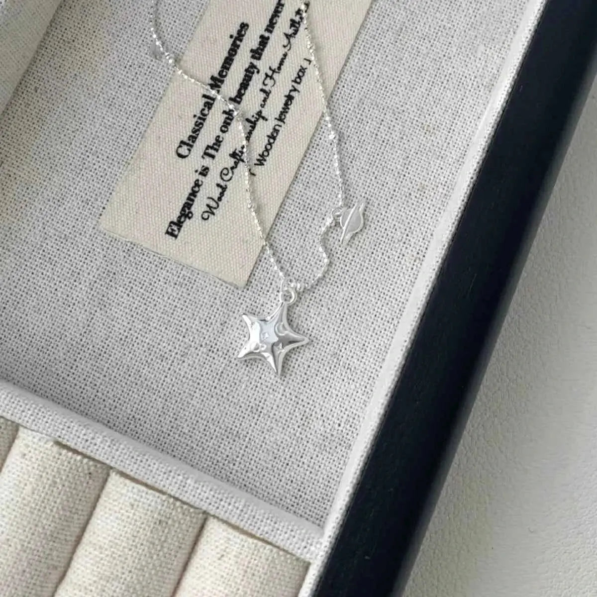 925 Sterling Silver Star Necklace - SmileBen