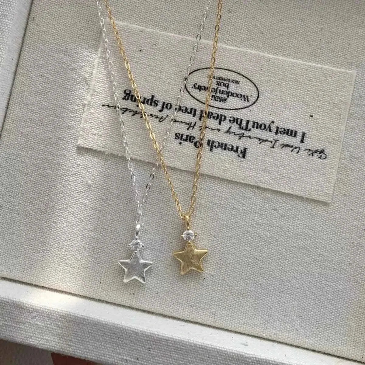 925 Sterling Silver Star Pendant Necklace - SmileBen