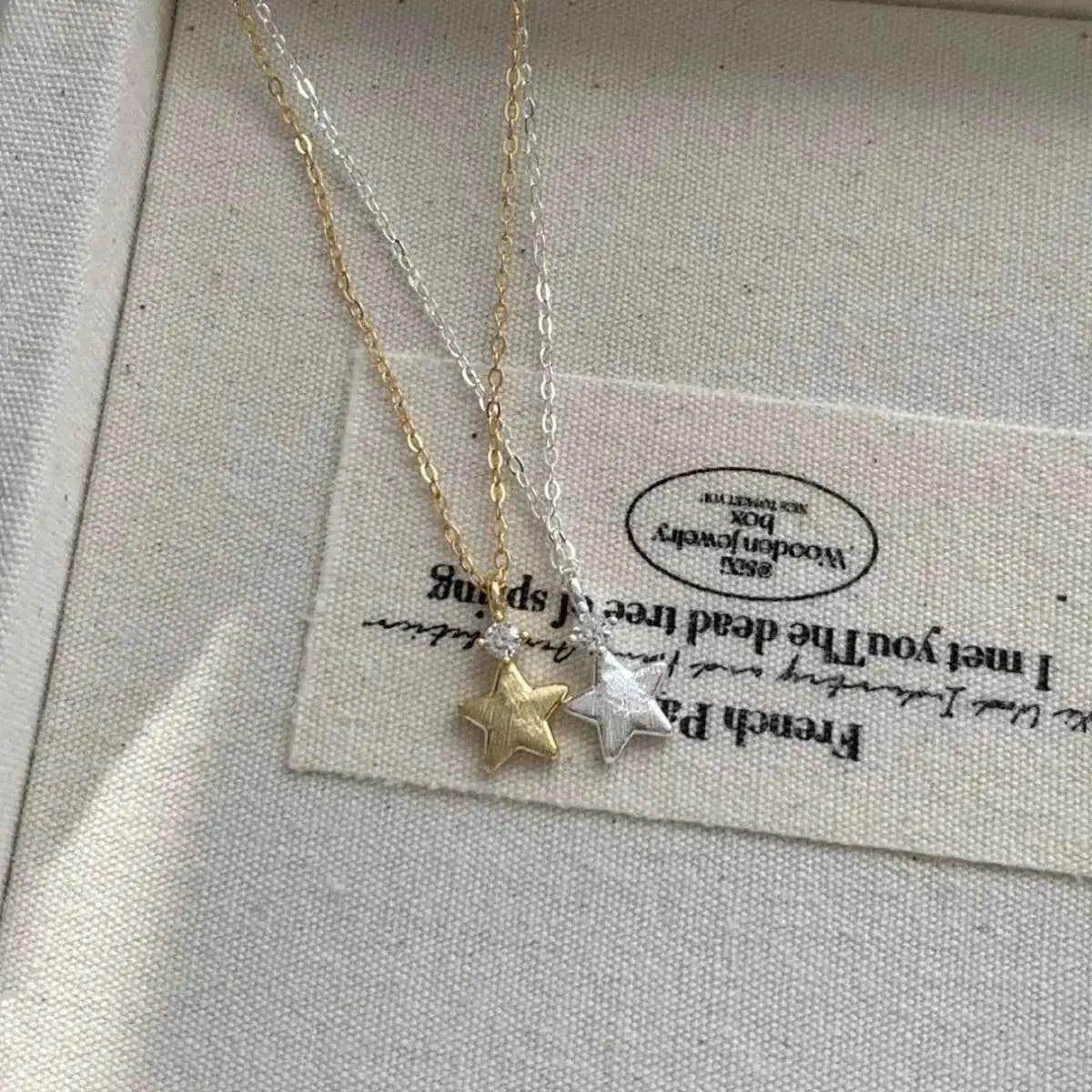 925 Sterling Silver Star Pendant Necklace - SmileBen