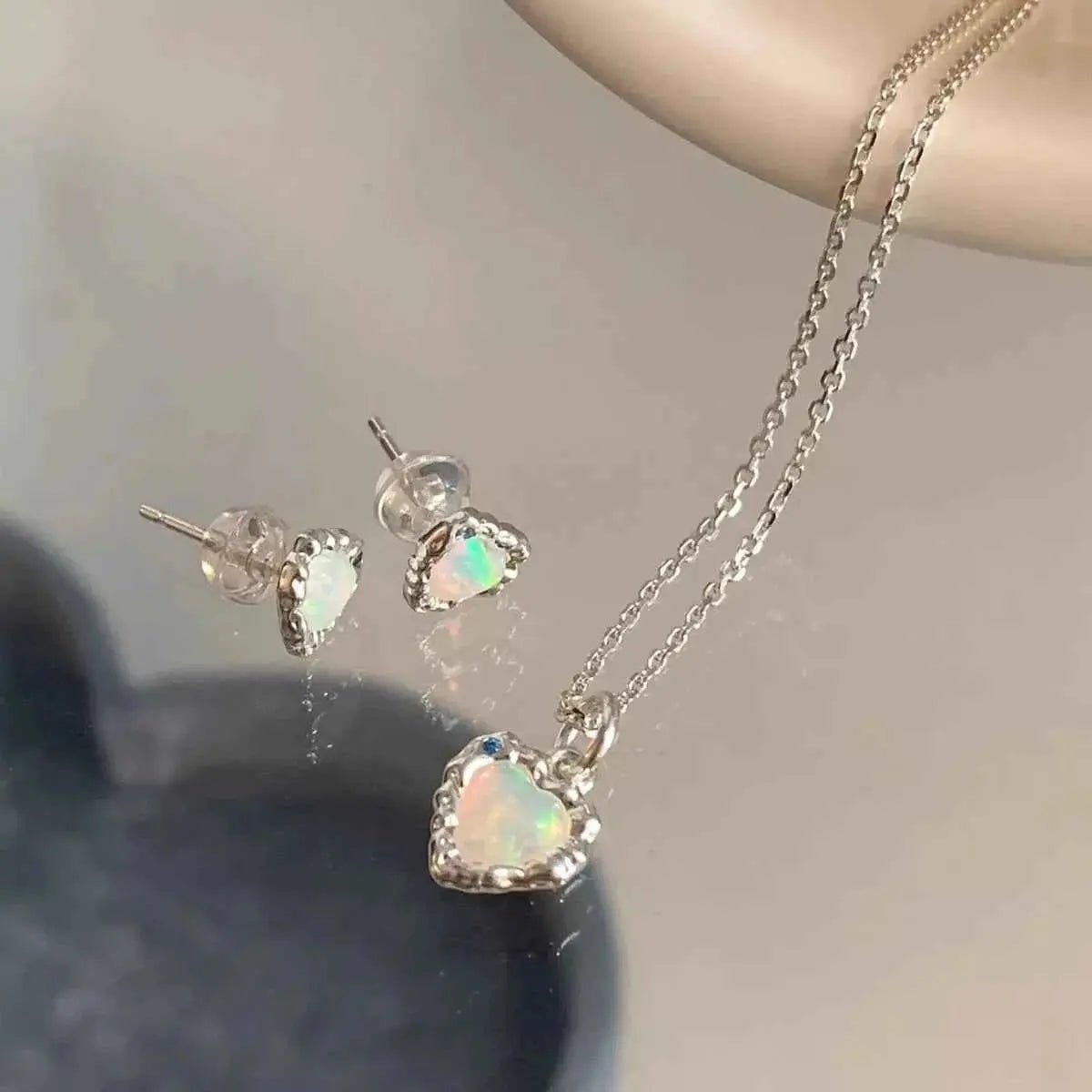 925 Sterling Silver Zircon Heart Necklace - SmileBen