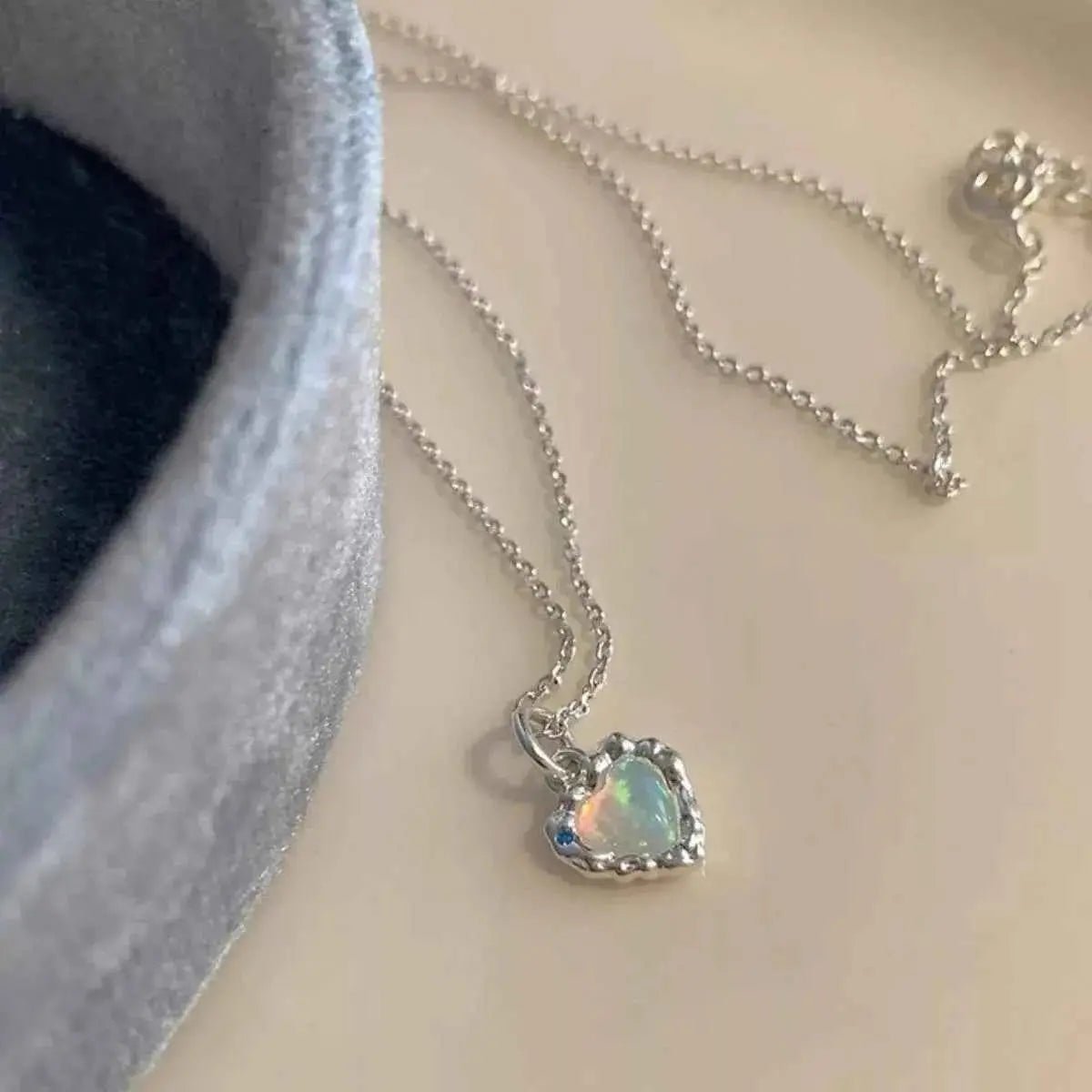 925 Sterling Silver Zircon Heart Necklace - SmileBen