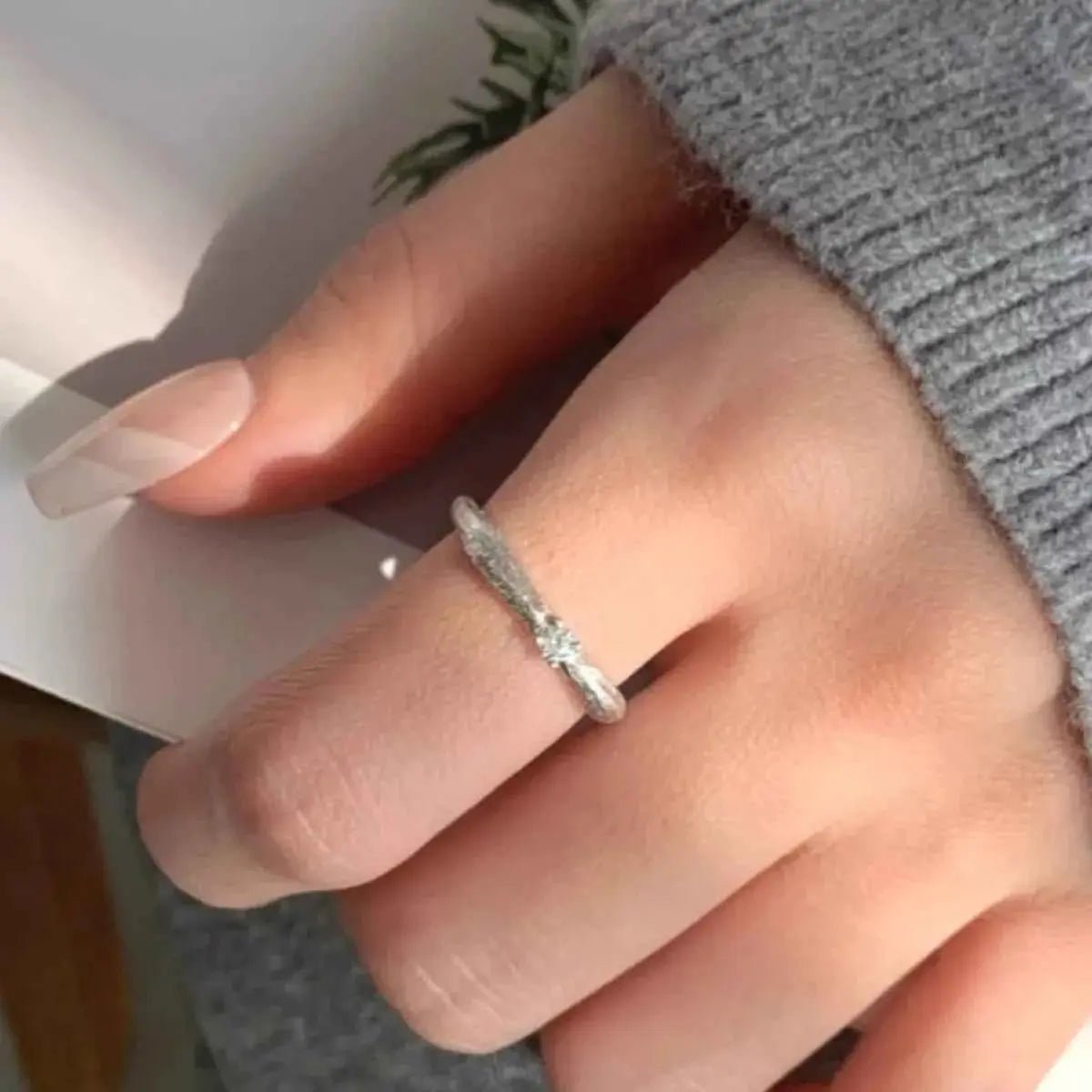 925 Sterling Silver Zircon Ring - SmileBen