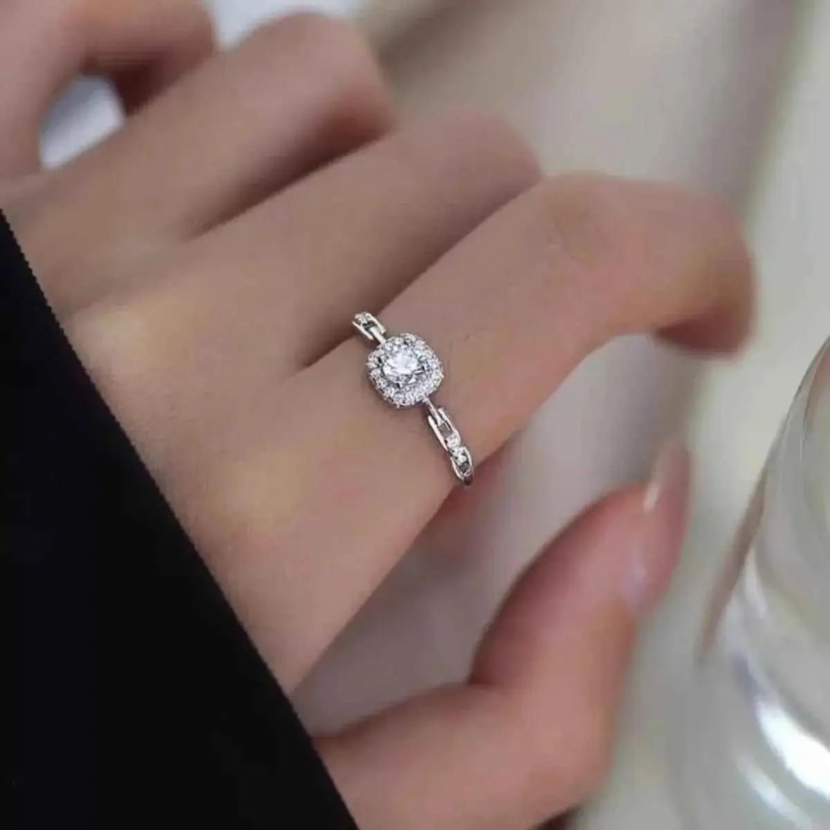 925 Sterling Silver Zircon Ring - SmileBen