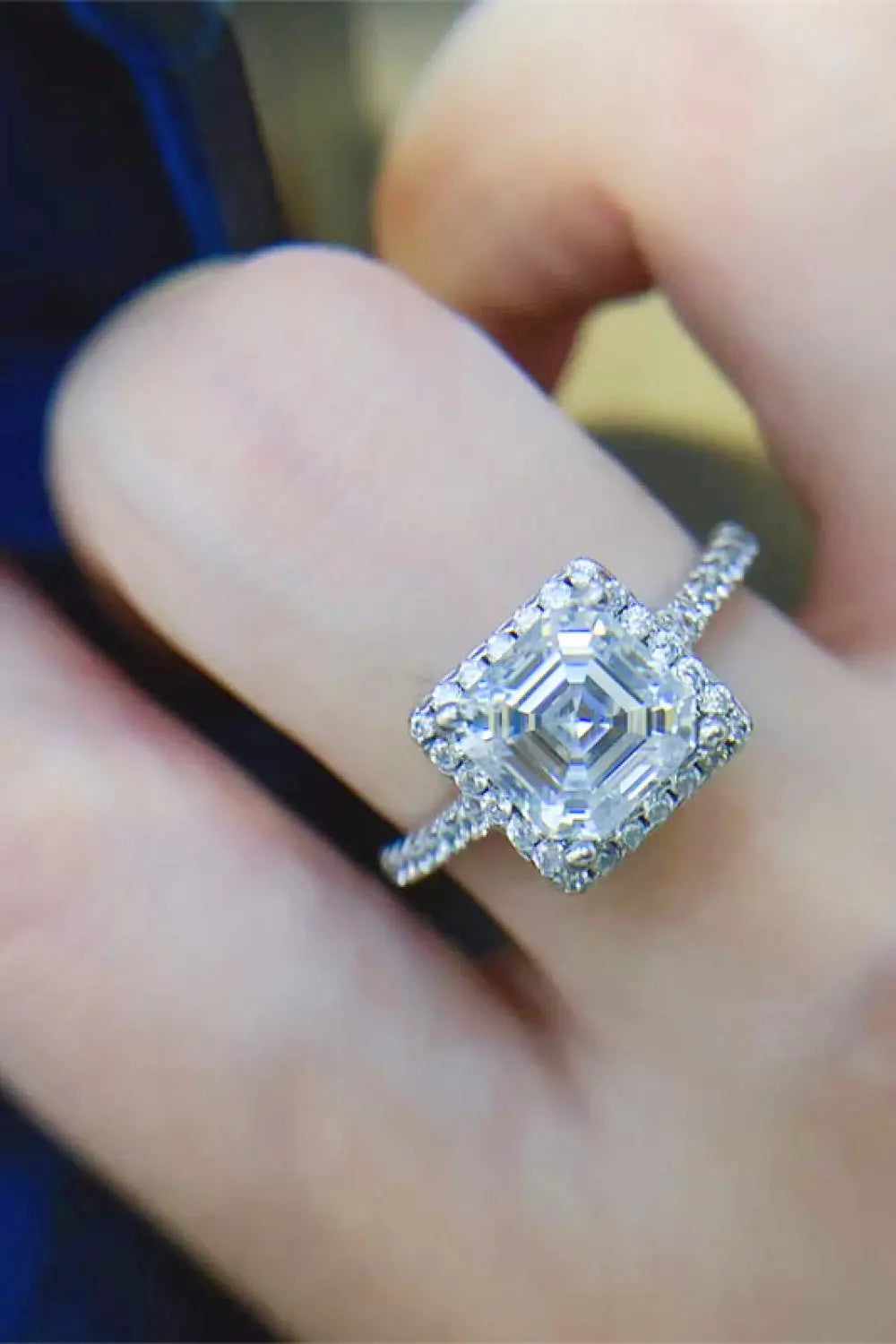 2 Carat Moissanite 925 Sterling Silver Ring - SmileBen