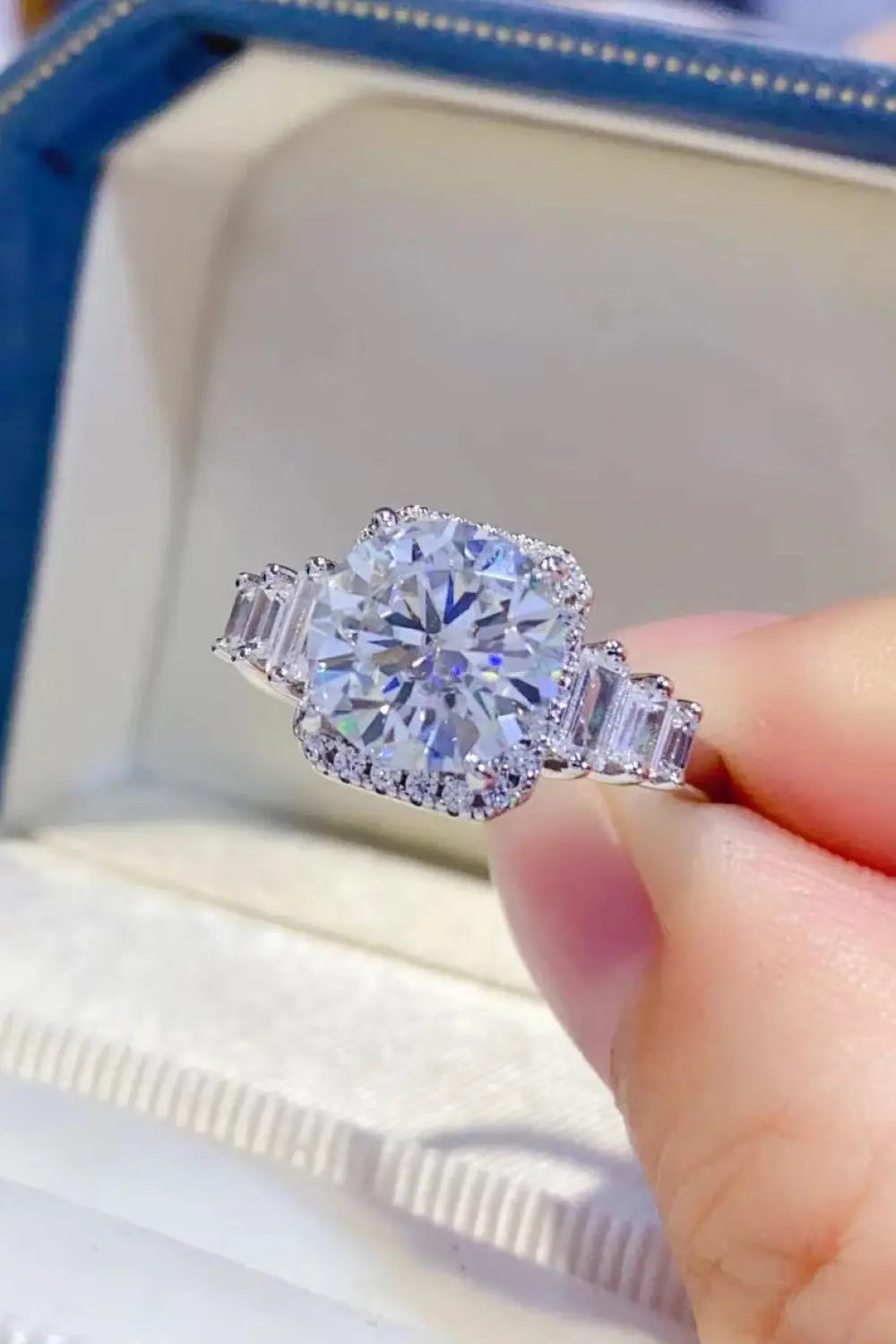 3 Carat Moissanite 925 Sterling Silver Ring - SmileBen