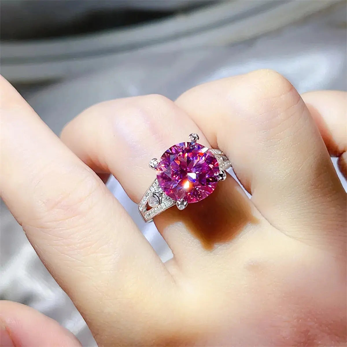 5 Carat Moissanite 925 Sterling Silver Ring - SmileBen