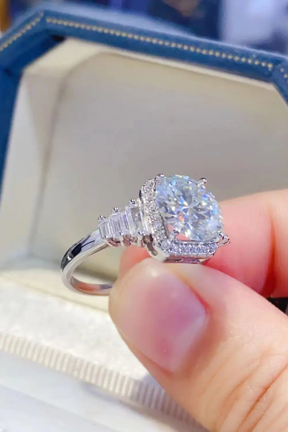 3 Carat Moissanite 925 Sterling Silver Ring - SmileBen
