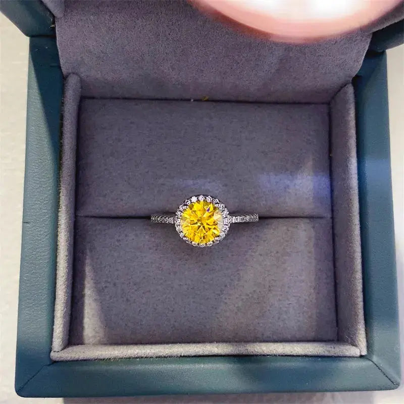 1 Carat Moissanite 925 Sterling Silver Ring - SmileBen