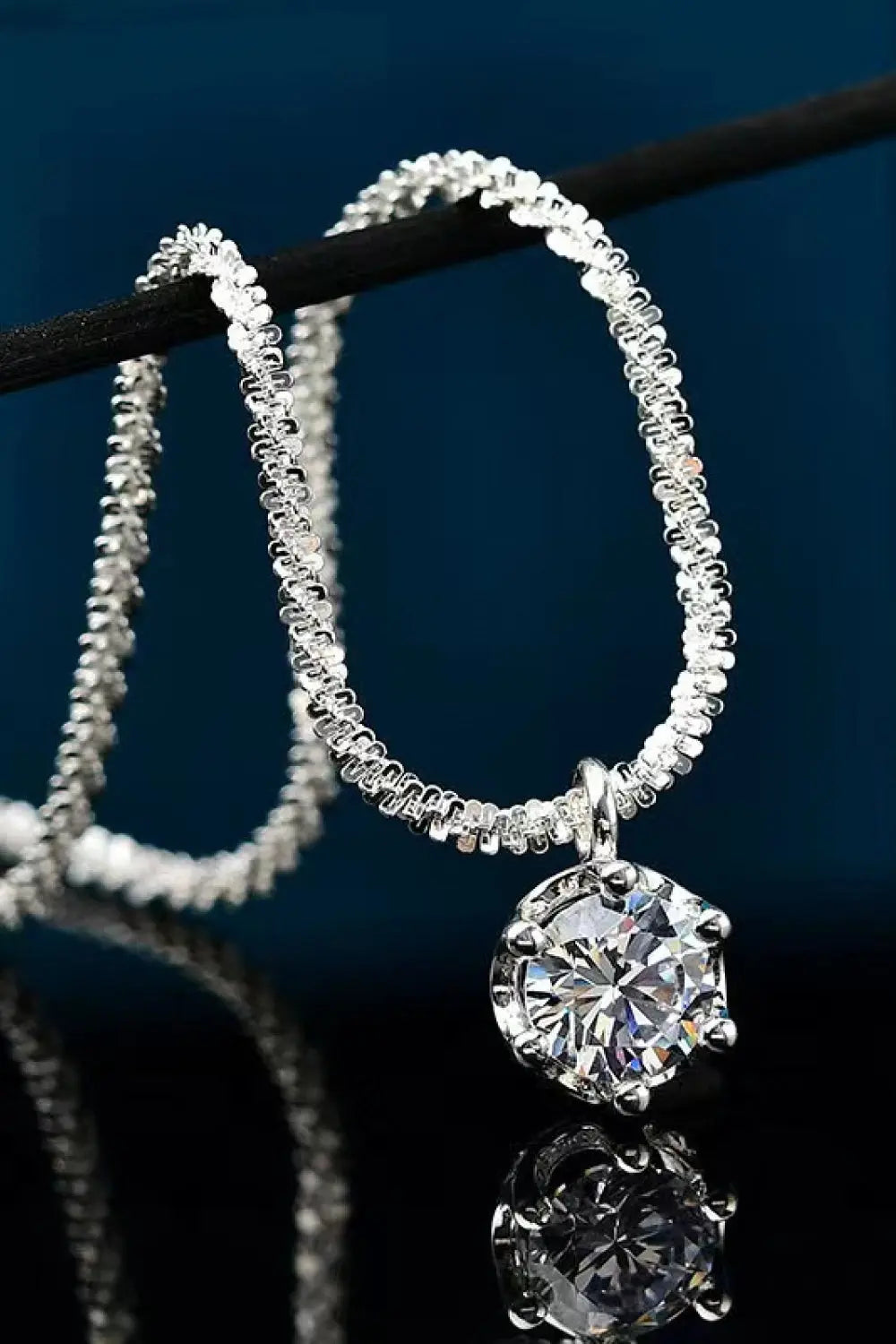 1 Carat Moissanite 925 Sterling Silver Necklace - SmileBen