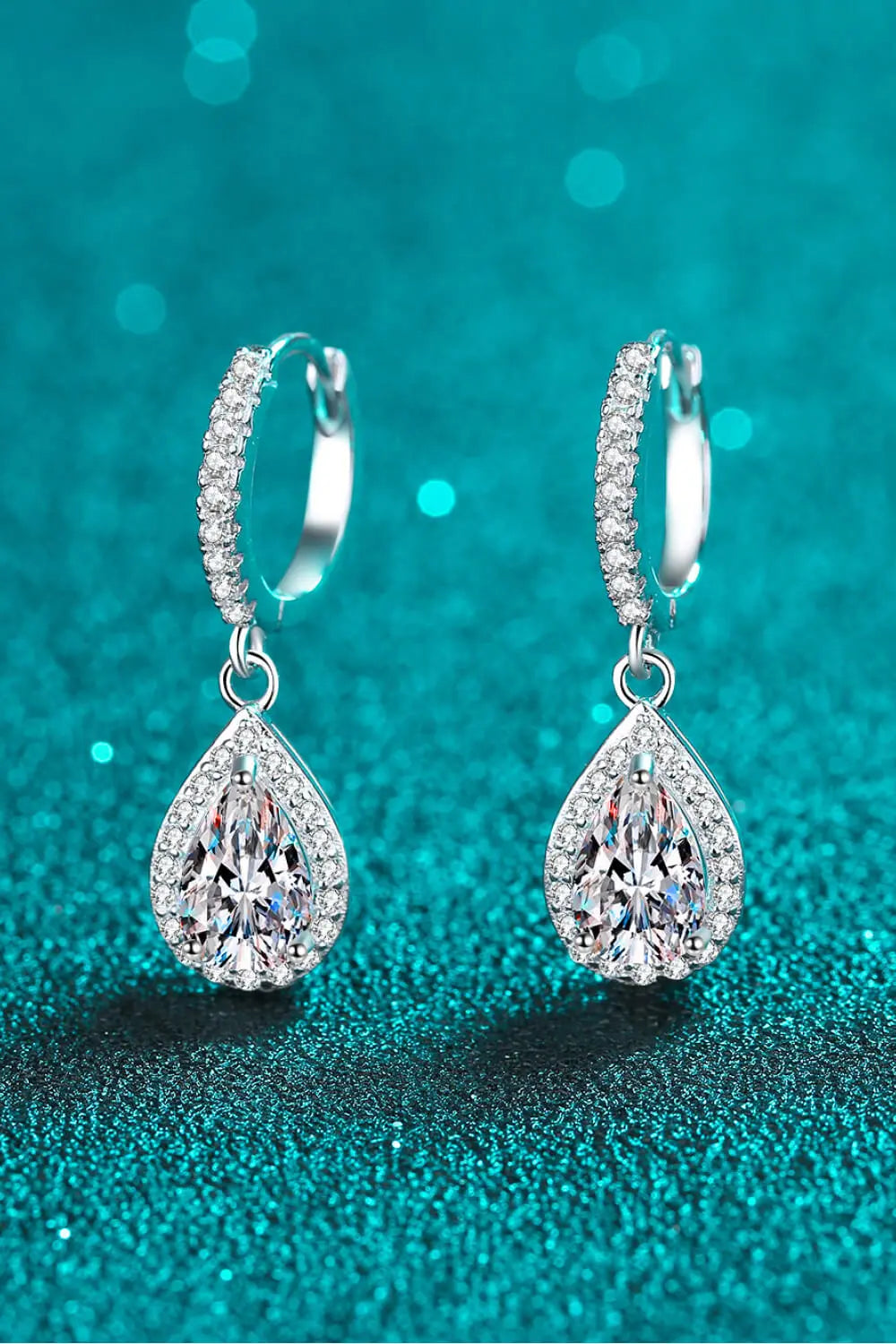 Moissanite Teardrop Earrings - SmileBen