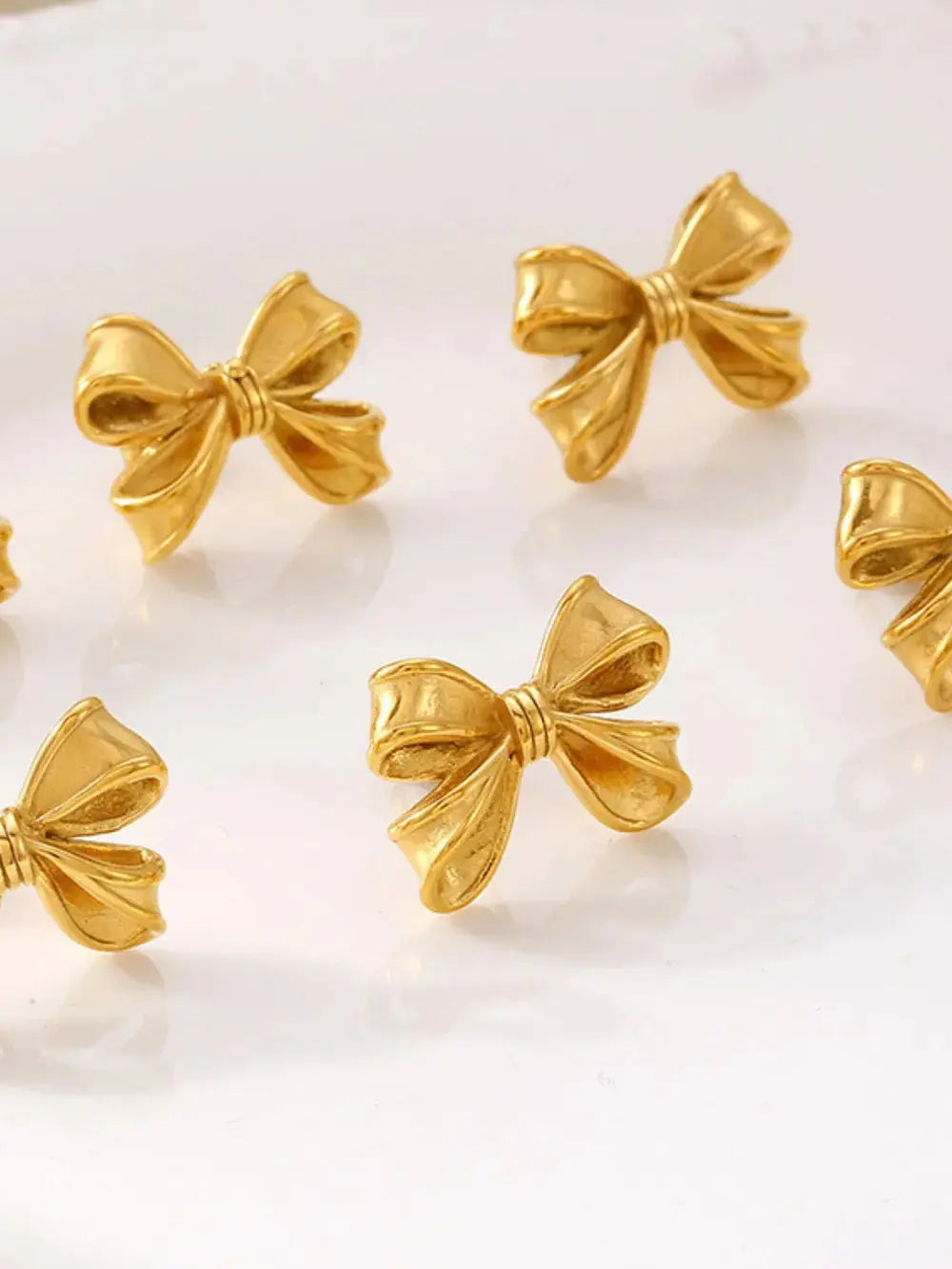 3 Piece Pearl Necklace, Bow Necklace and Stud Earrings Jewelry Set - SmileBen