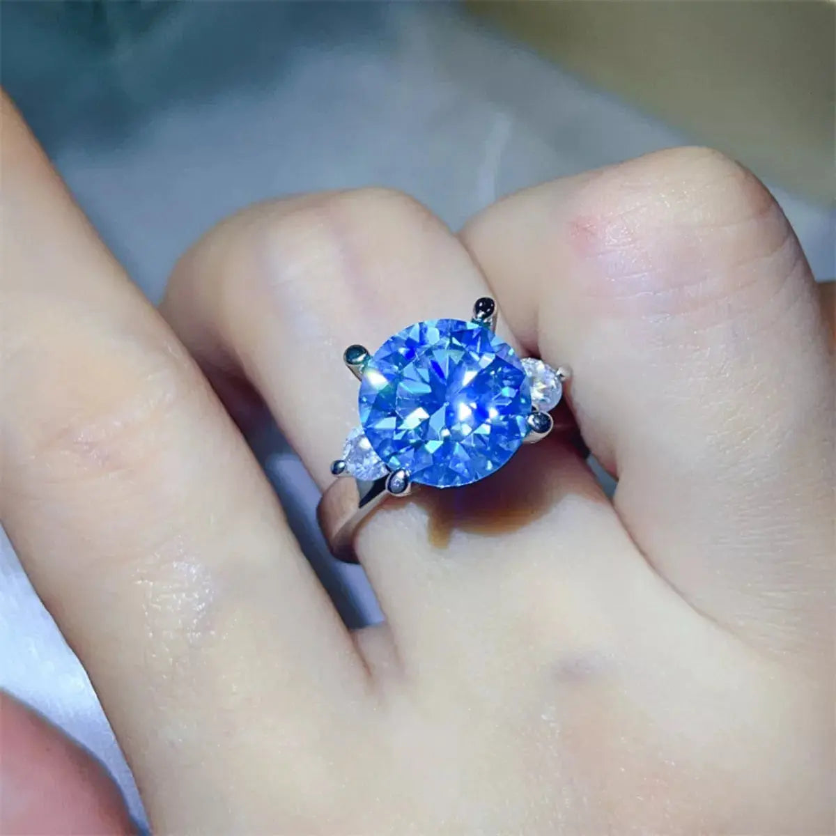 5 Carat Moissanite 925 Sterling Silver Ring - SmileBen
