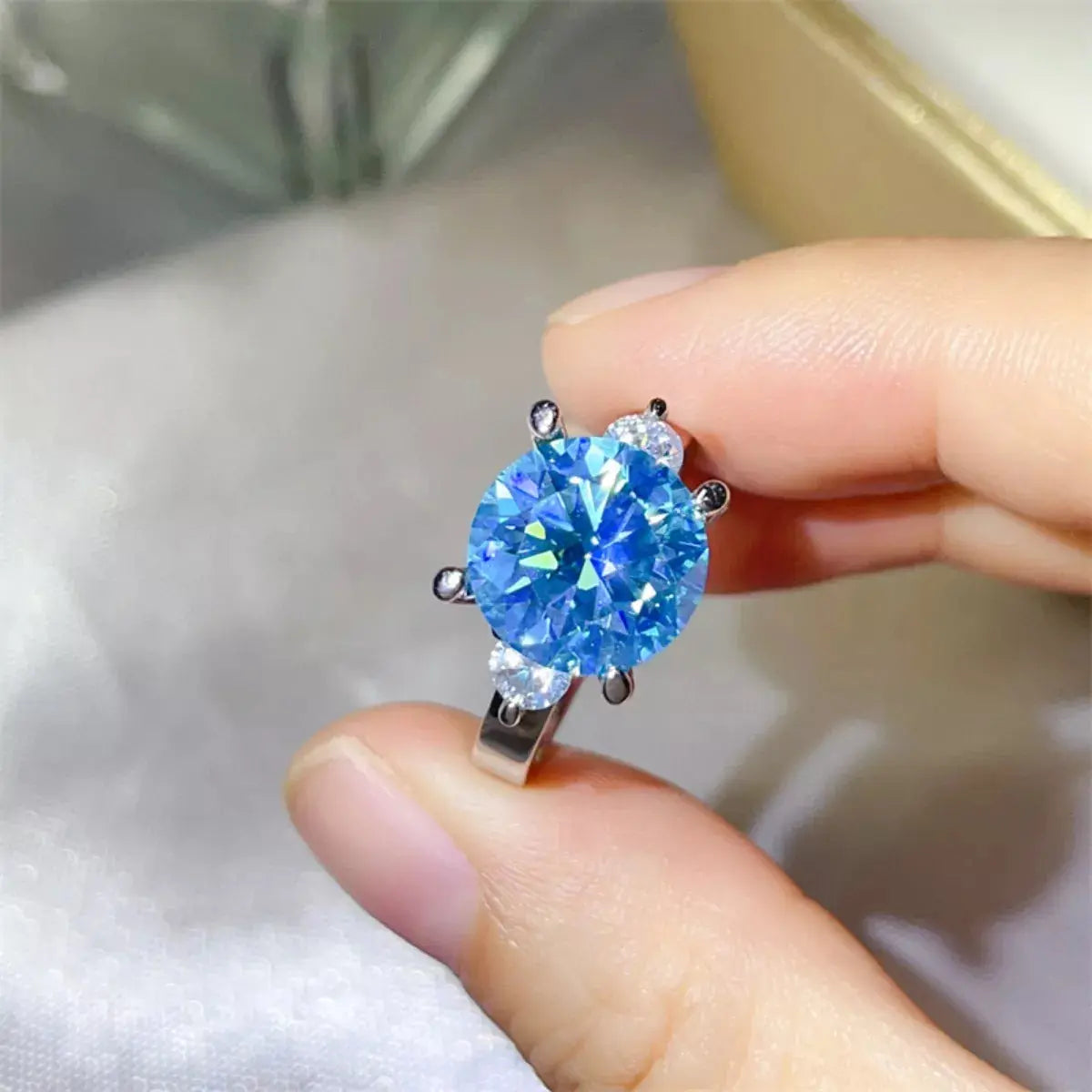 5 Carat Moissanite 925 Sterling Silver Ring - SmileBen