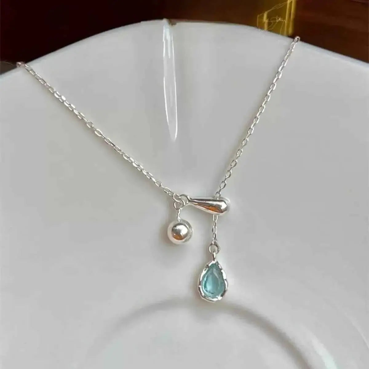 925 Sterling Silver Y-Shaped Drop Necklace