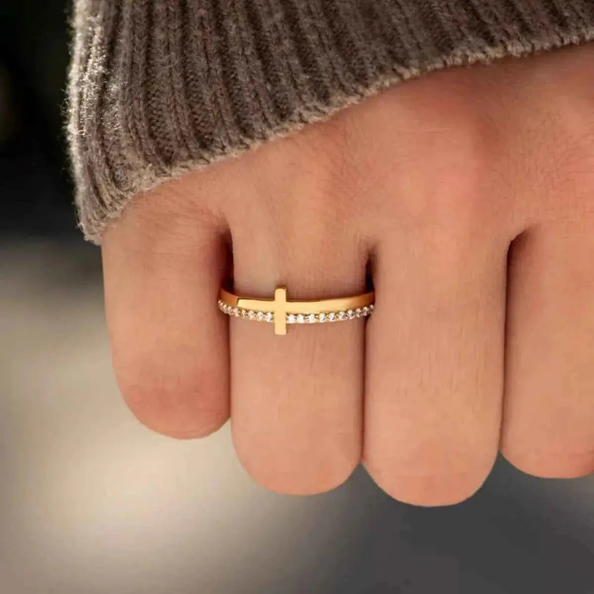 925 Sterling Silver Cross Ring - SmileBen