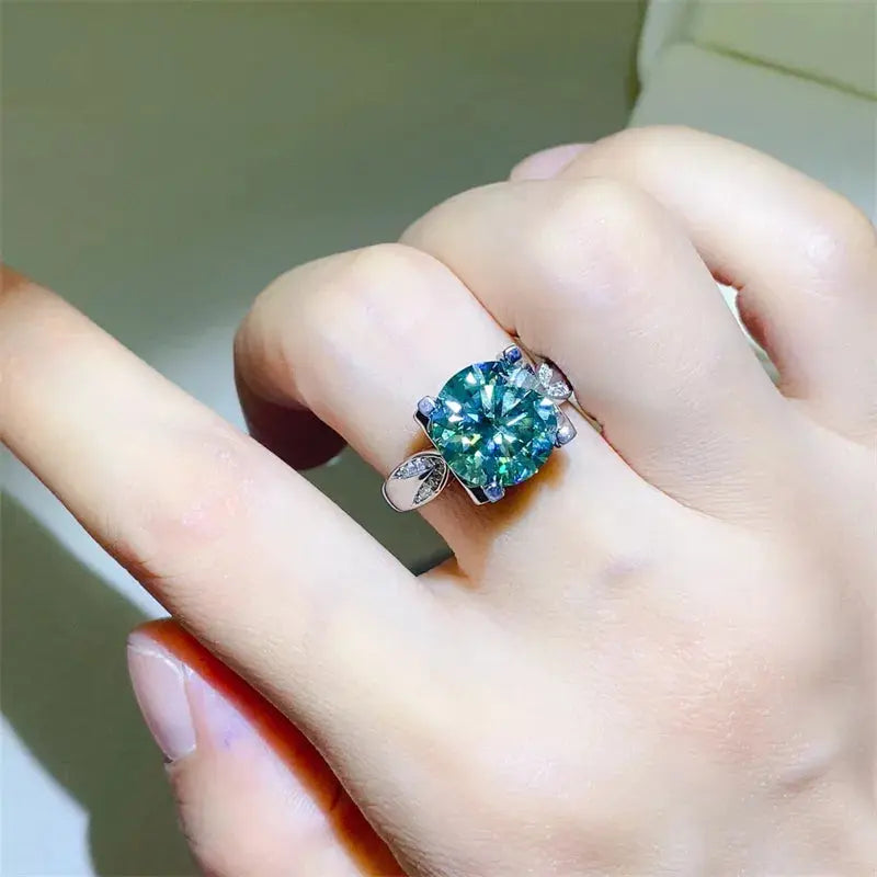 5 Carat Moissanite Zircon 925 Sterling Silver Ring - SmileBen