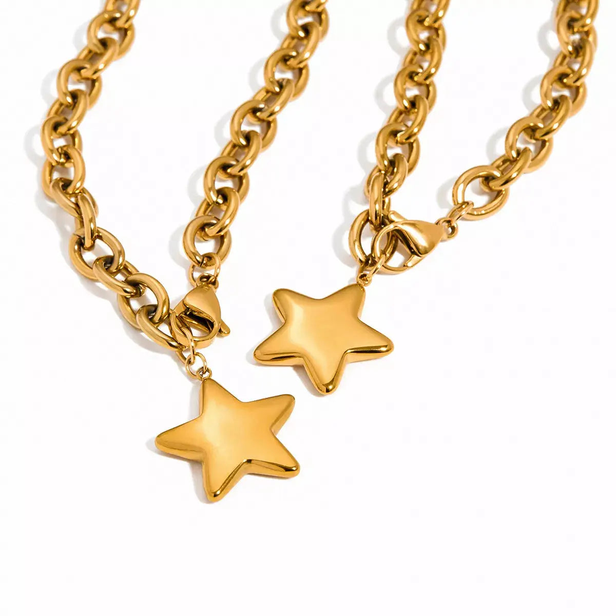 18K Gold-Plated Star Necklace - SmileBen