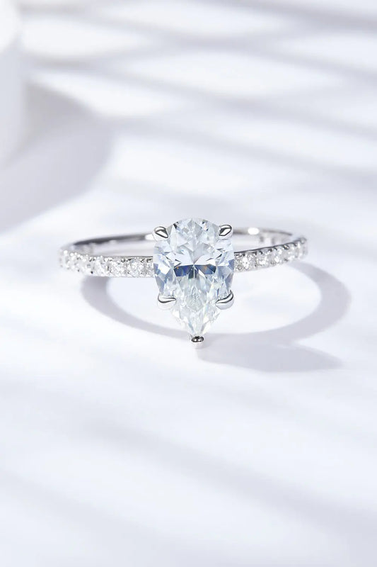 1.8 Carat Moissanite Side Stone Ring - SmileBen