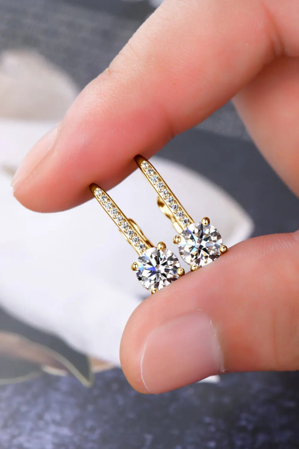 2 Carat Moissanite 925 Sterling Silver Earrings - SmileBen