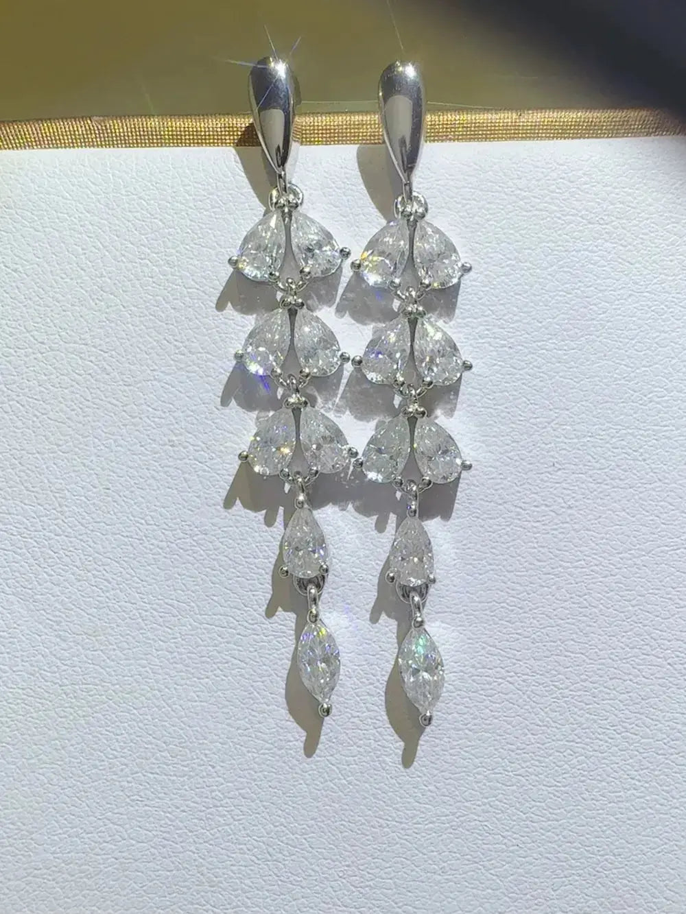 6 Carat Moissanite 925 Sterling Silver Bar Earrings - SmileBen