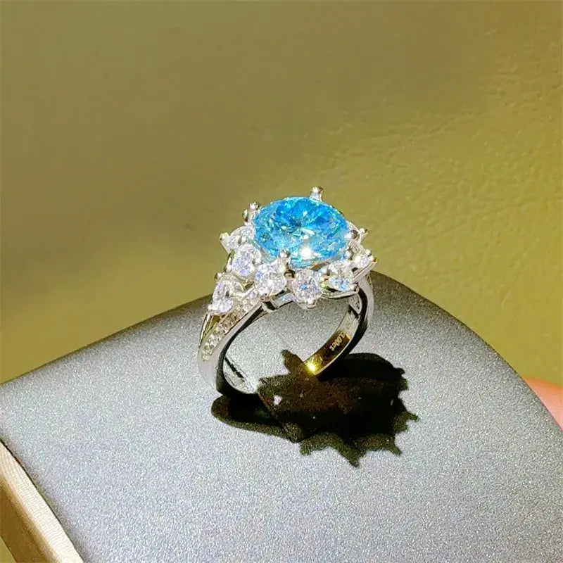 3 Carat Moissanite Zircon 925 Sterling Silver Ring - SmileBen