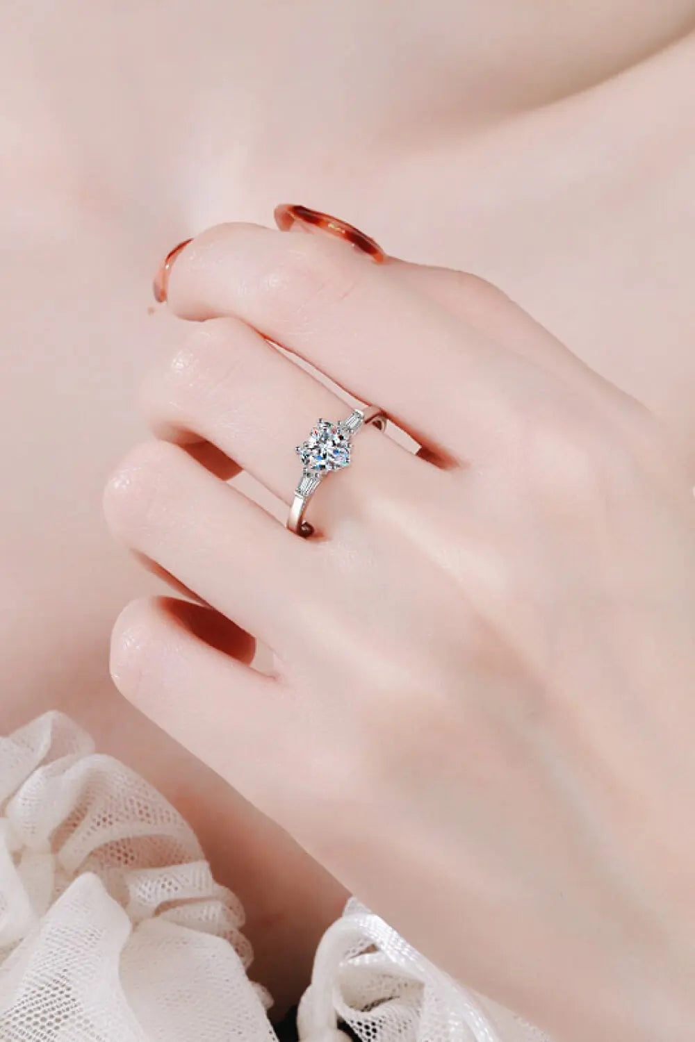 1.2 Carat Moissanite Heart Ring - SmileBen