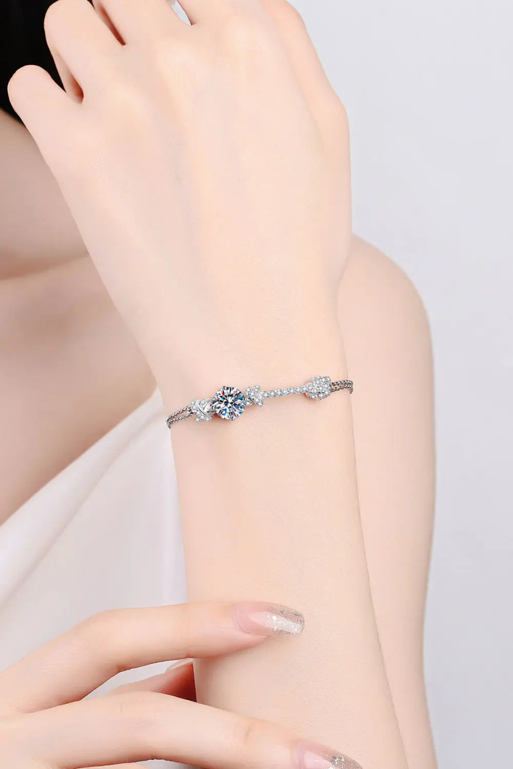 2 Carat Moissanite 925 Sterling Silver Bracelet - SmileBen