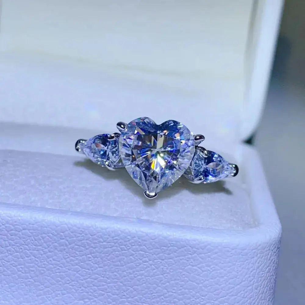 3 Carat Moissanite 925 Sterling Silver Ring - SmileBen