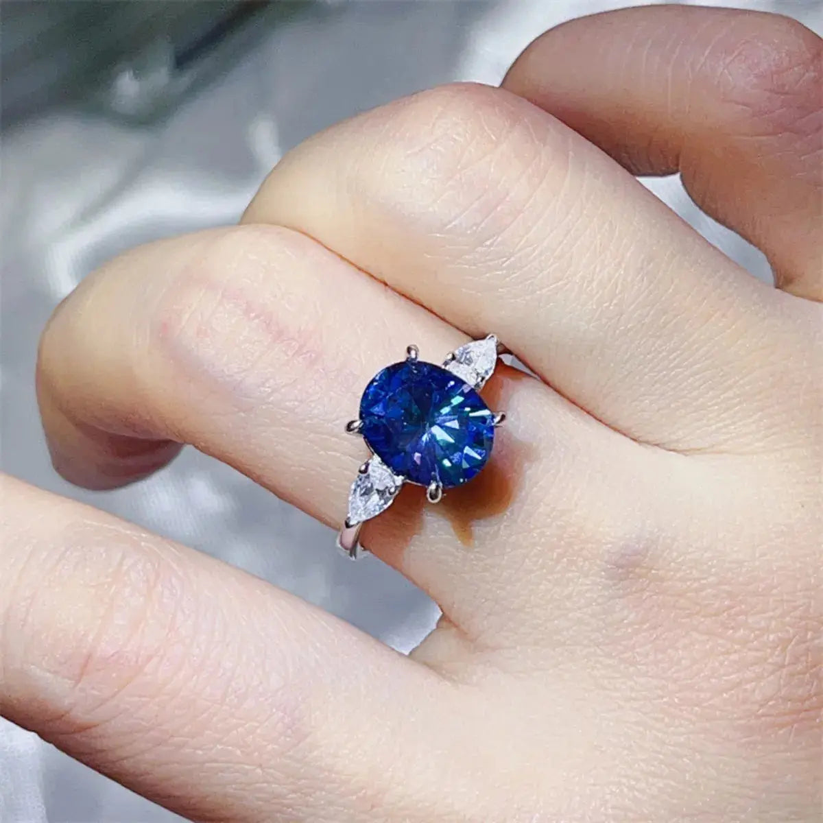 3 Carat Moissanite 925 Sterling Silver Ring - SmileBen