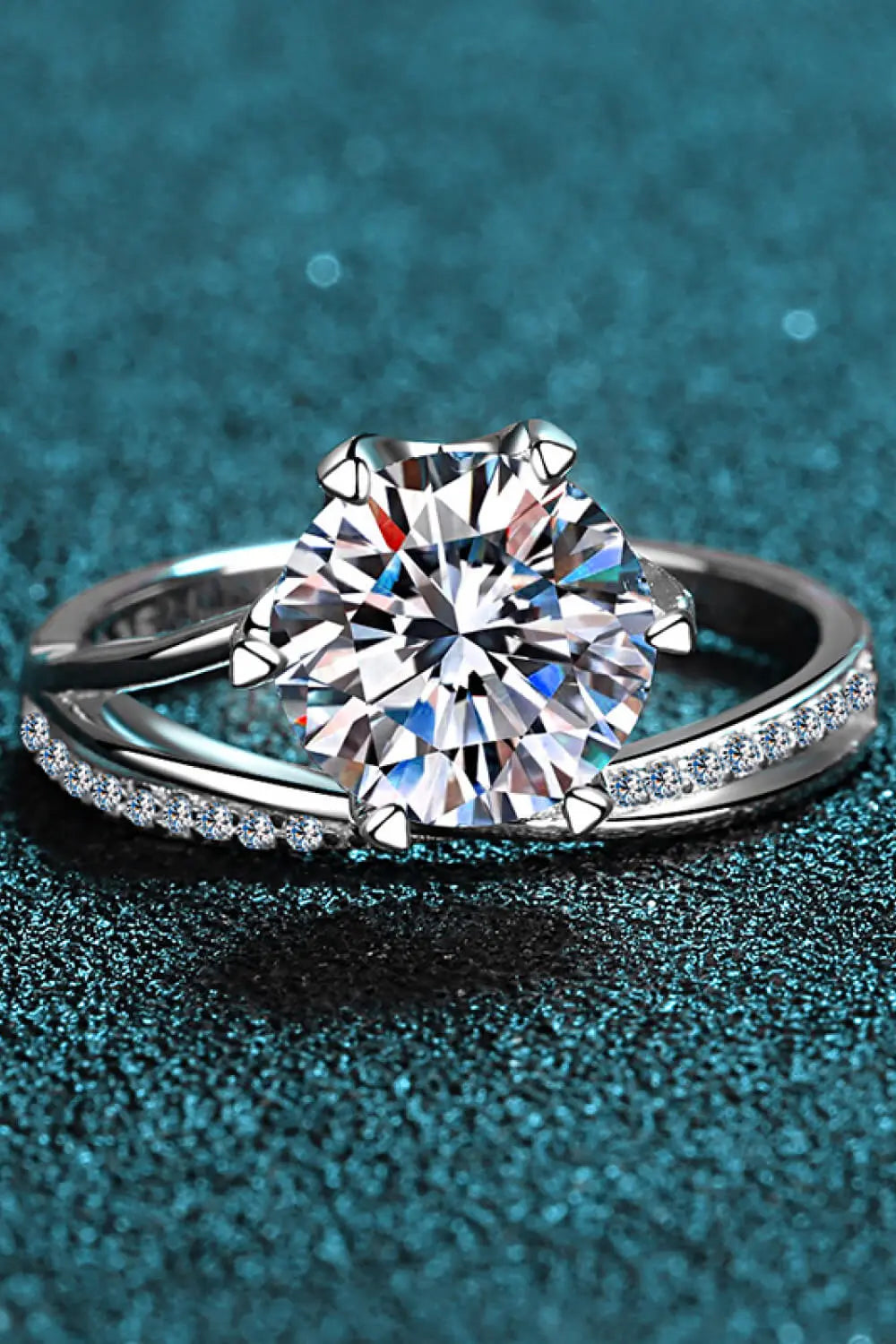 3 Carat Moissanite 6-Prong Ring - SmileBen