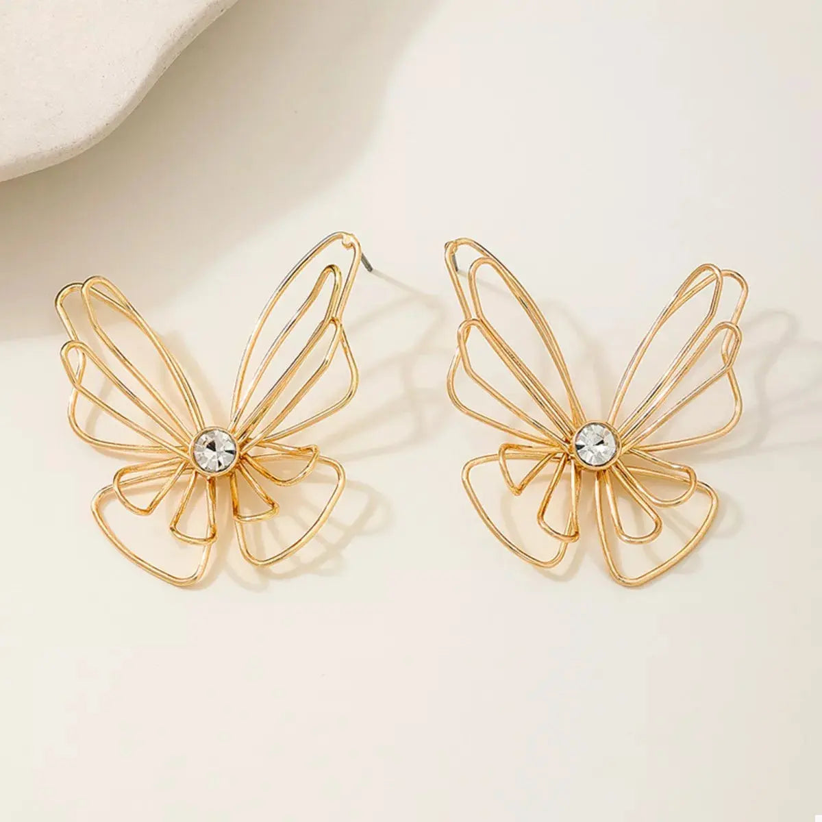 18K Gold-Plated Butterfly Earrings - SmileBen