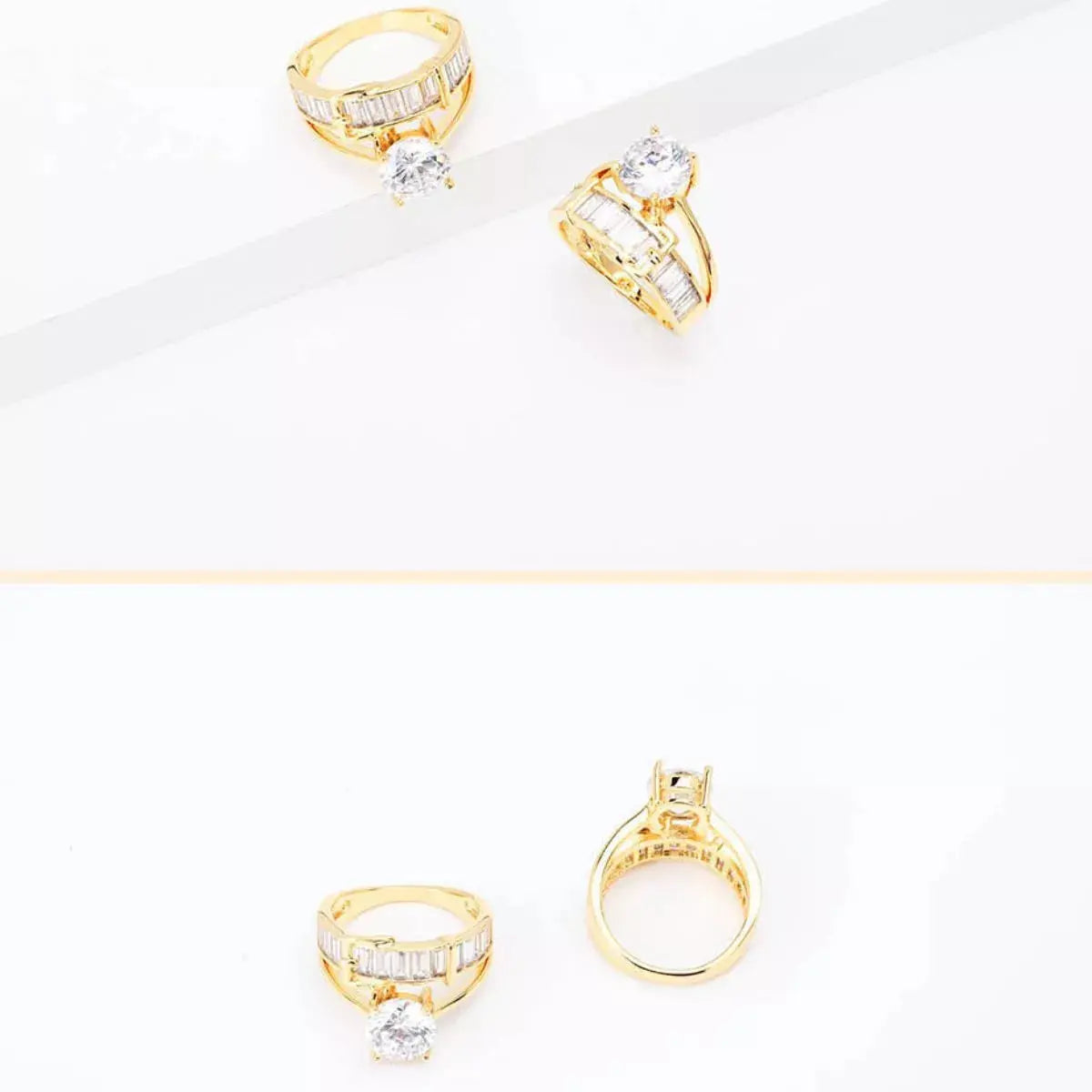18K Gold-Plated Zircon Ring - SmileBen