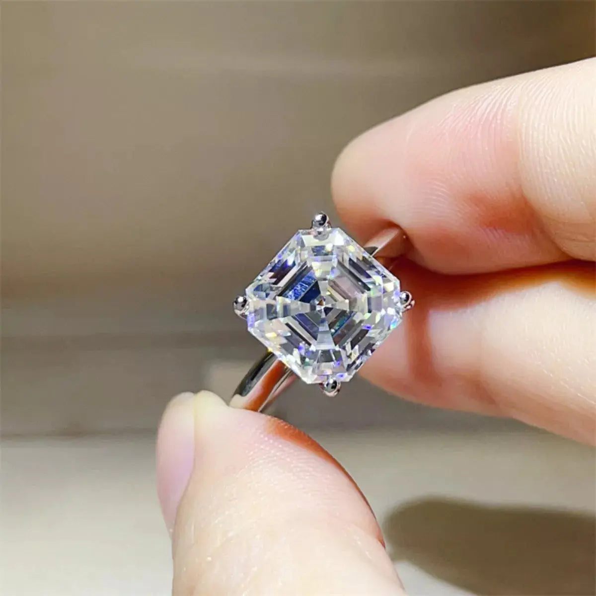 5 Carat Moissanite 925 Sterling Silver Ring - SmileBen