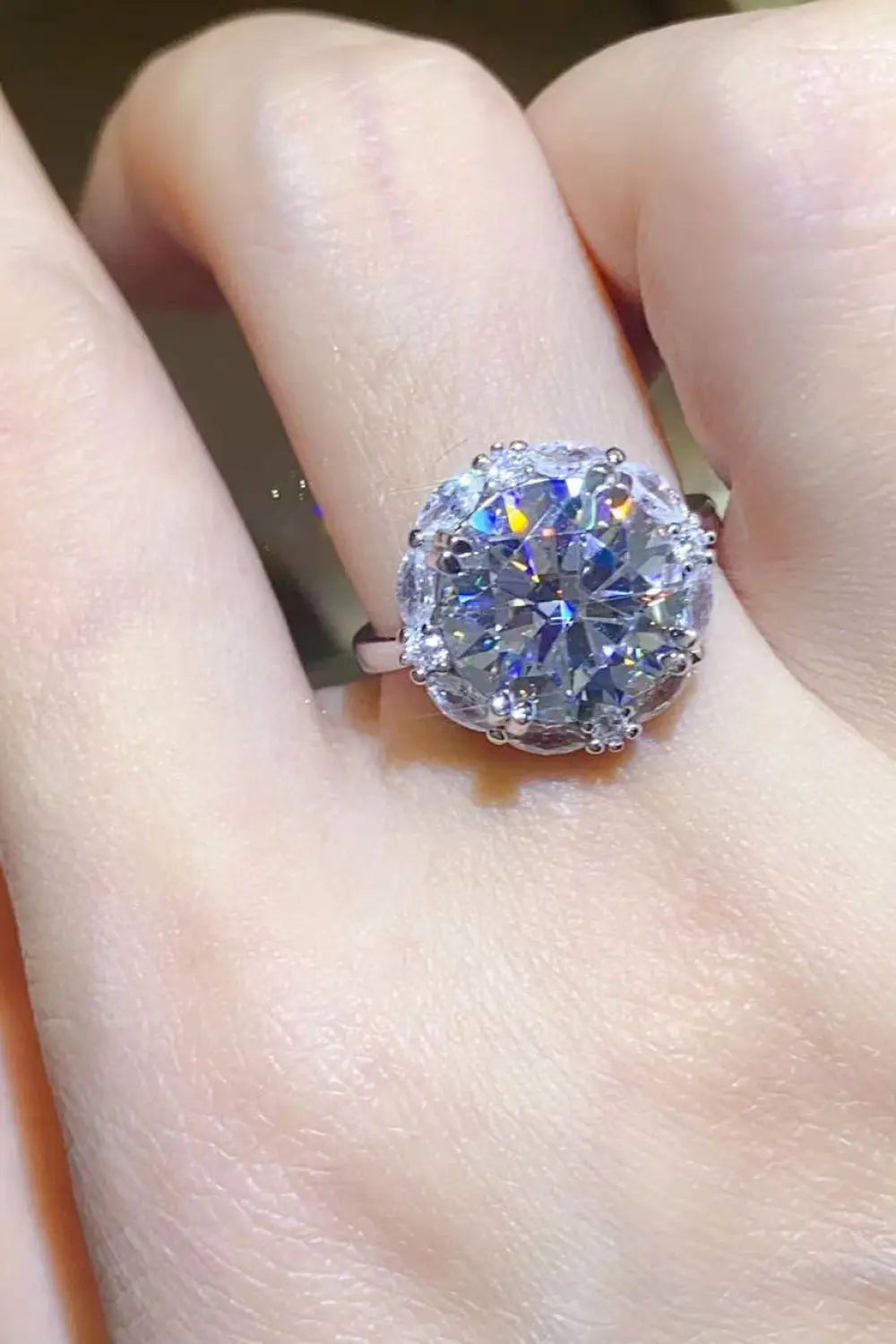 5 Carat Moissanite 925 Sterling Silver Ring - SmileBen