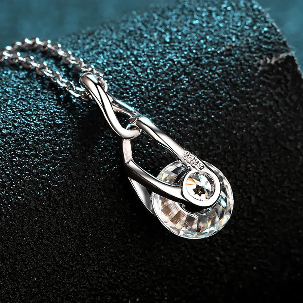2 Carat Moissanite 925 Sterling Silver Necklace - SmileBen