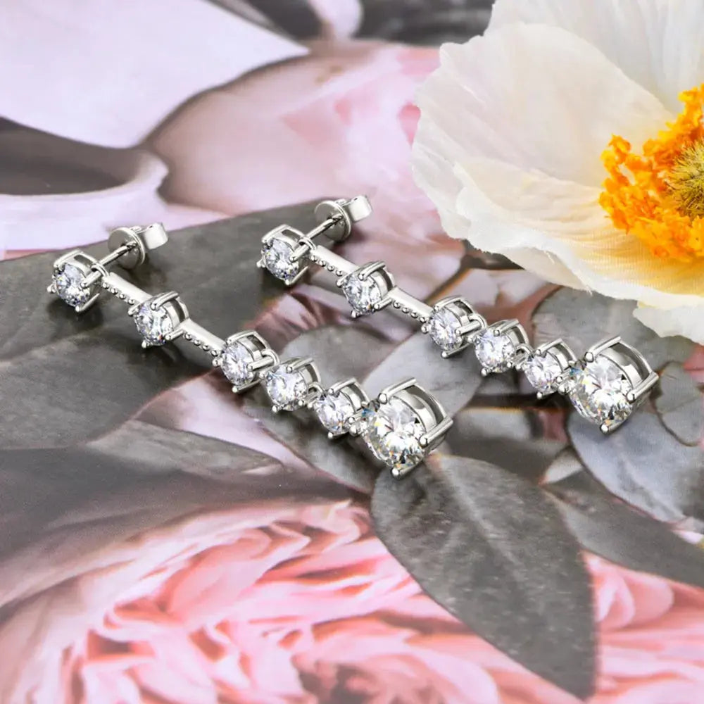 4 Carat Moissanite 925 Sterling Silver Earrings - SmileBen