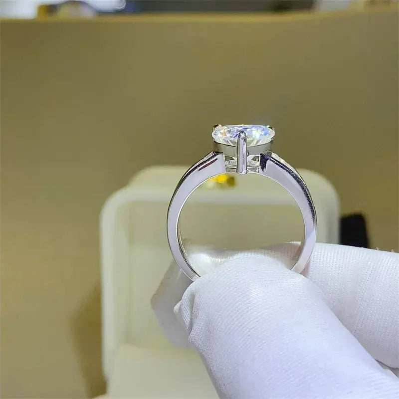 3 Carat Moissanite 925 Sterling Silver Ring - SmileBen
