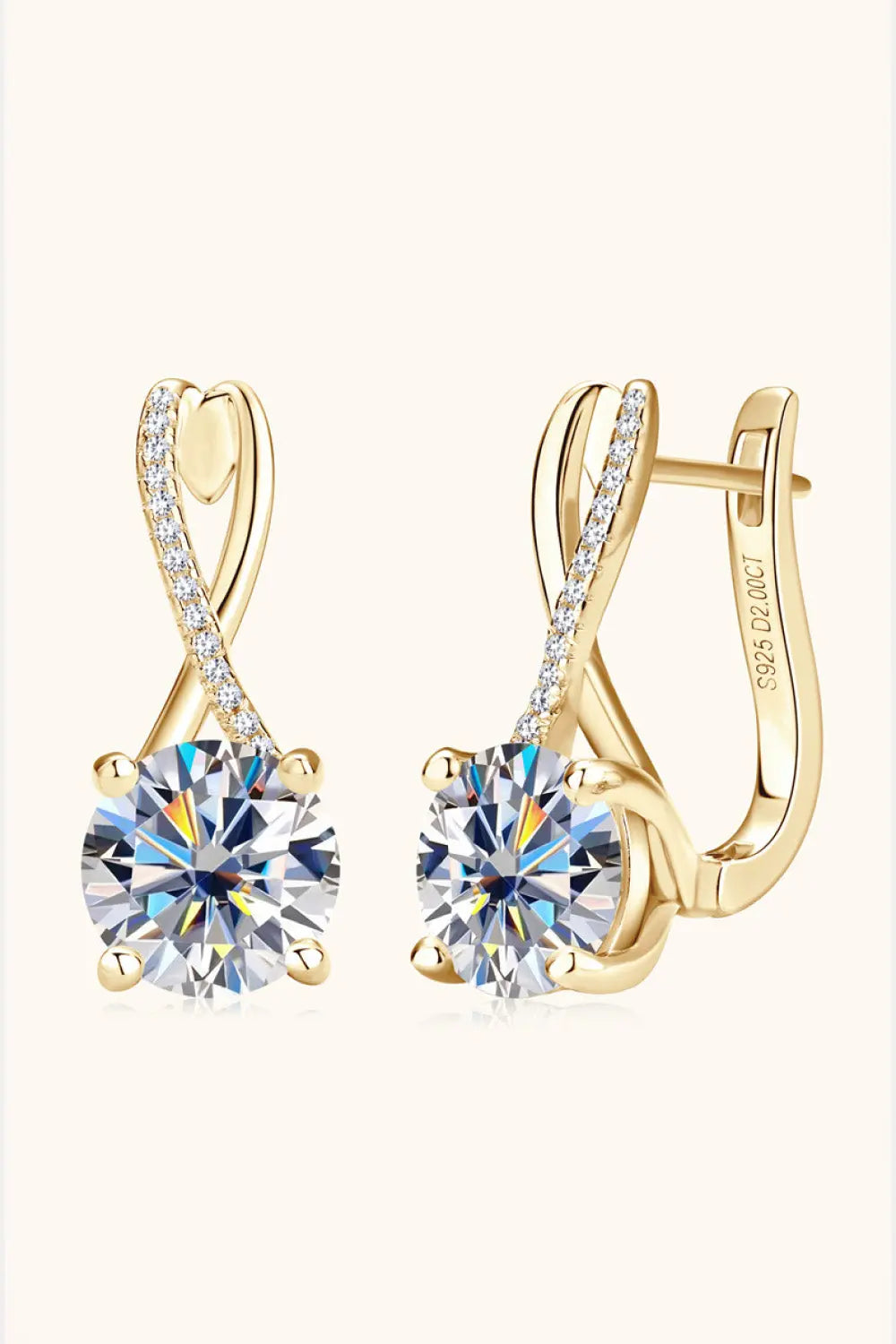 4 Carat Moissanite 925 Sterling Silver Earrings - SmileBen