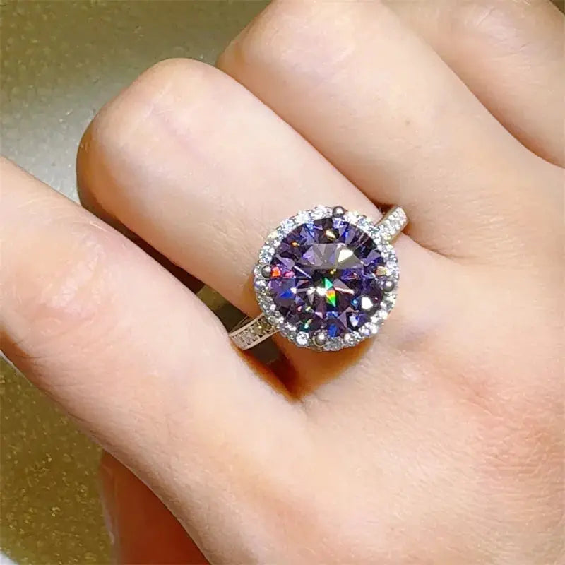 3 Carat Moissanite Zircon 925 Sterling Silver Ring - SmileBen