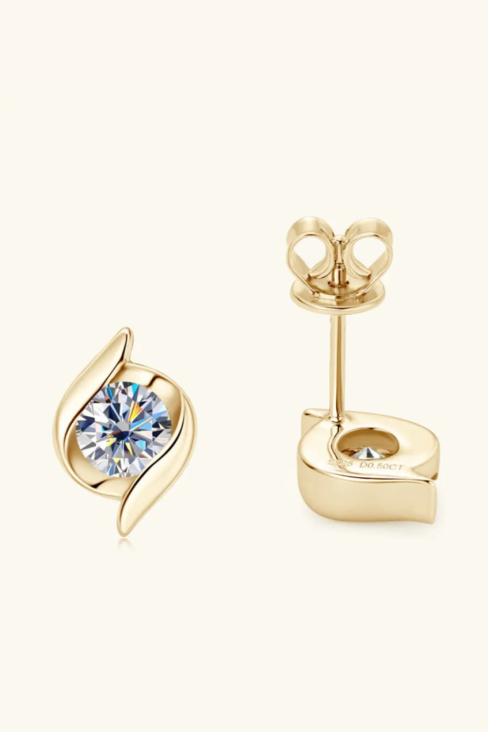 1 Carat Moissanite 925 Sterling Silver Stud Earrings - SmileBen