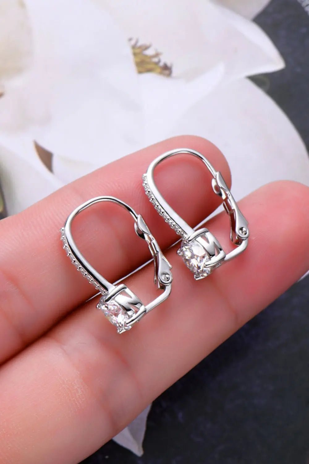 2 Carat Moissanite 925 Sterling Silver Earrings - SmileBen