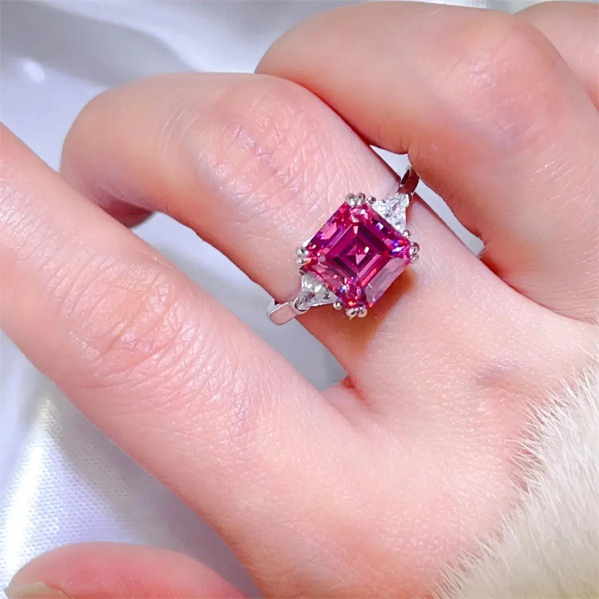 3 Carat Moissanite 925 Sterling Silver Ring - SmileBen