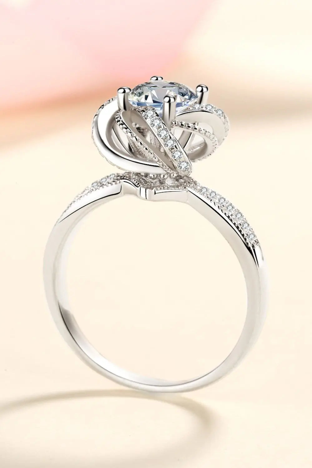 1 Carat Moissanite 925 Sterling Silver Ring - SmileBen